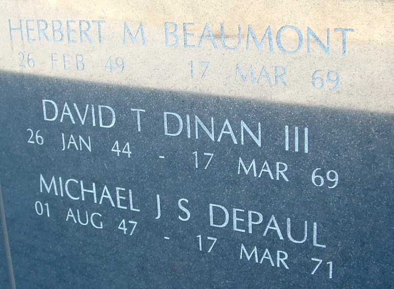 David T. Dinan III - NJ Vietnam Memorial,  2004 by Anthony Buccino