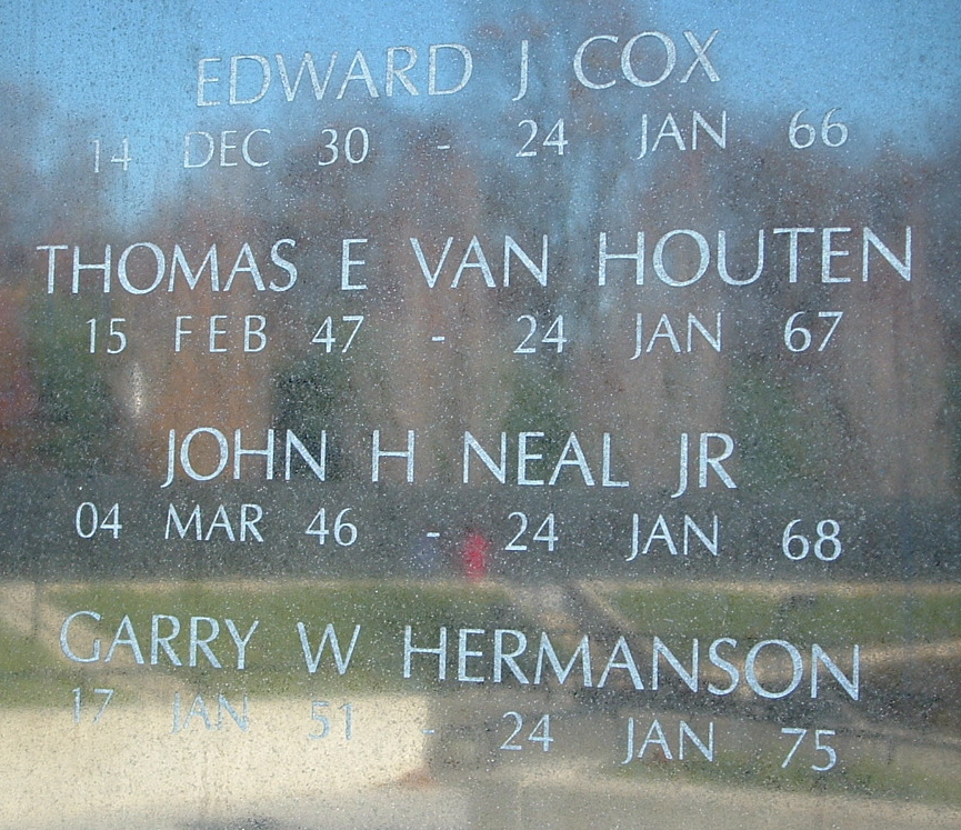 Thomas E. Van Houten - NJ Vietnam Memorial, photo Copyright  2004 by Anthony Buccino